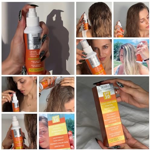 Premium SPF 30 Hair Sunscreen Spray | Heat Protection Spray for Hair | Non-Greasy UV Protection for Hair & Scalp | Helps Prevent Color Fade & Dryness | Heat Protectant for Hair | Beach SunBlock 4 oz Avelisse
