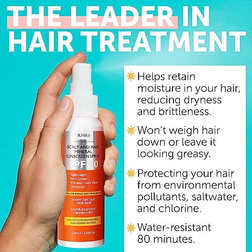 Premium SPF 30 Hair Sunscreen Spray | Heat Protection Spray for Hair | Non-Greasy UV Protection for Hair & Scalp | Helps Prevent Color Fade & Dryness | Heat Protectant for Hair | Beach SunBlock 4 oz Avelisse