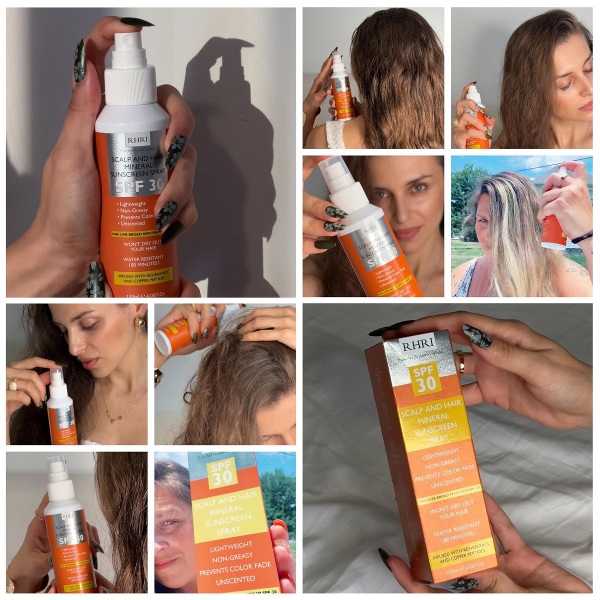 Premium SPF 30 Hair Sunscreen Spray | Heat Protection Spray for Hair | Non-Greasy UV Protection for Hair & Scalp | Helps Prevent Color Fade & Dryness | Heat Protectant for Hair | Beach SunBlock 4 oz Avelisse