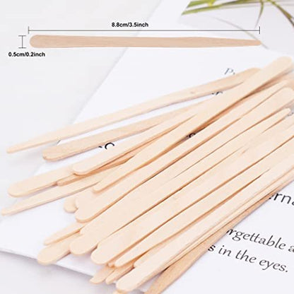 1200-Piece Wood Eyebrow Wax Sticks – Natural Wood Waxing Spatulas for Body Hair, Eyebrow, Lip, Nose & Brow Removal