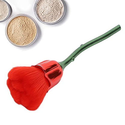 Elegant Rose Nail Dust Brush - Premium Nail Cleaning & Makeup Brush for Home & Salon Use (Red, Size 06)