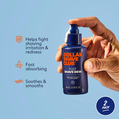 Dollar Shave Club Post Shave Dew 3.4 Ounce (2 Pack) - Moisturizing After Shave Gel for Sensitive Skin Avelisse
