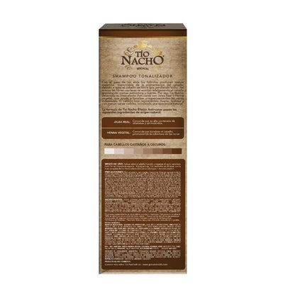 Tio Nacho Anti-Gray Effect Shampoo with Egyptian Henna - Anti-Hair Loss, Reddish-Brown, 14.03 Fl Oz Avelisse