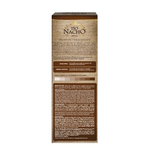 Tio Nacho Anti-Gray Effect Shampoo with Egyptian Henna - Anti-Hair Loss, Reddish-Brown, 14.03 Fl Oz Avelisse