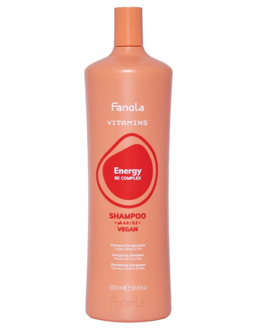Fanola Energy Energizing Shampoo 33.8 Fl Oz - Revitalizing Hair Growth Shampoo for Thinning Hair