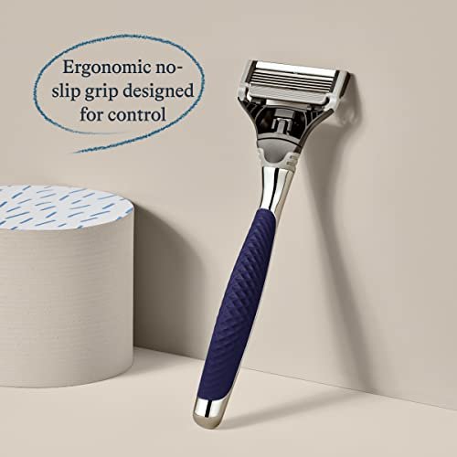Harry's Original Shaving Kit for Men - Chrome Edition Razor Handle with 3 German Engineered Blade Refills - görsel 6