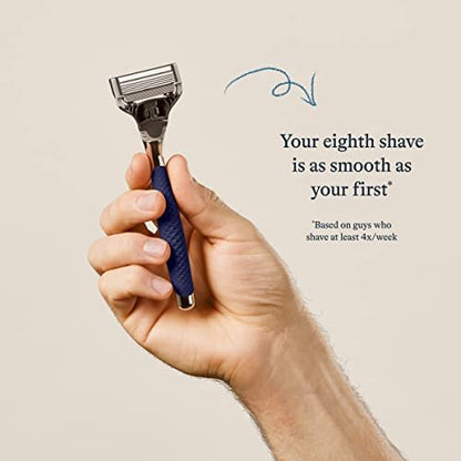 Harry's Original Shaving Kit for Men - Chrome Edition Razor Handle with 3 German Engineered Blade Refills