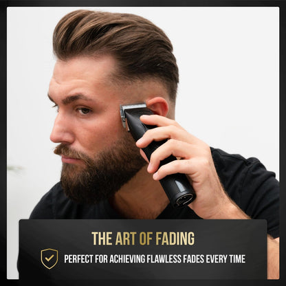 Novah Professional Hair Clippers for Men - Cordless Barber Clipper with Metal Body, Matte Black Avelisse