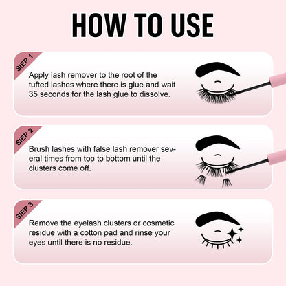 FADLASH Cluster Lash Glue Remover 5 ML – Soothing Oil Remover for Cluster Lashes & Eyelash Extensions, Gentle Self-Use at Home