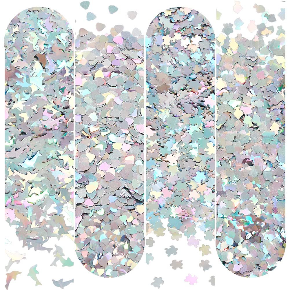 OLYCRAFT 48g Ocean Theme Nail Sequins - Dolphin & Fish Resin Glitter for Nail Art, Epoxy Fillers, Phone Case, DIY Crafting - görsel 1