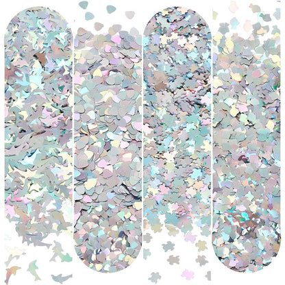 OLYCRAFT 48g Ocean Theme Nail Sequins - Dolphin & Fish Resin Glitter for Nail Art, Epoxy Fillers, Phone Case, DIY Crafting
