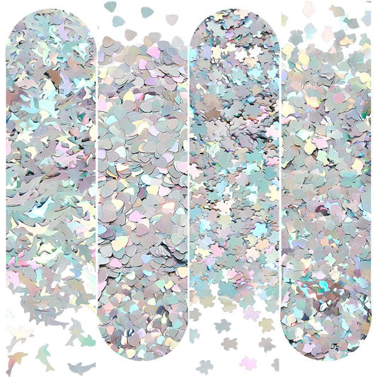 OLYCRAFT 48g Ocean Theme Nail Sequins - Dolphin & Fish Resin Glitter for Nail Art, Epoxy Fillers, Phone Case, DIY Crafting
