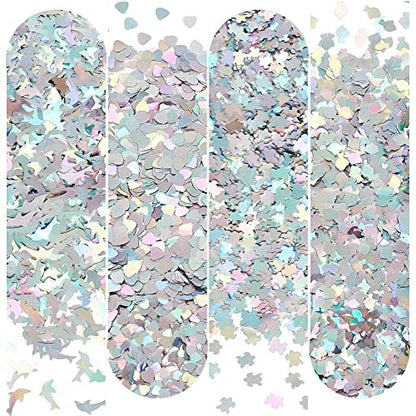 OLYCRAFT 48g Ocean Theme Nail Sequins - Dolphin & Fish Resin Glitter for Nail Art, Epoxy Fillers, Phone Case, DIY Crafting