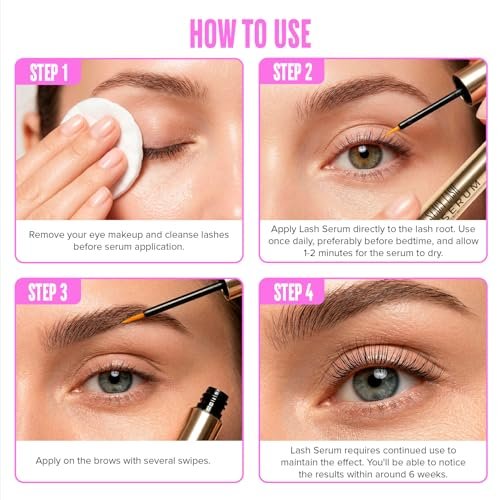 Stacy Lash Growth Serum – Eyebrow & Eyelash Enhancing Serum for Natural Lashes & Brows (0.17 fl oz / 5ml) Avelisse