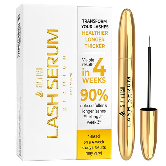 Stacy Lash Growth Serum – Eyebrow & Eyelash Enhancing Serum for Natural Lashes & Brows (0.17 fl oz / 5ml) Avelisse
