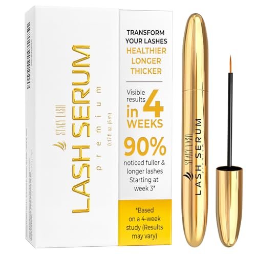 Stacy Lash Growth Serum – Eyebrow & Eyelash Enhancing Serum for Natural Lashes & Brows (0.17 fl oz / 5ml) Avelisse