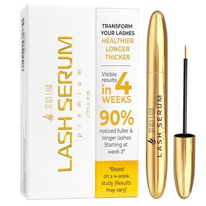 Stacy Lash Growth Serum – Eyebrow & Eyelash Enhancing Serum for Natural Lashes & Brows (0.17 fl oz / 5ml) Avelisse