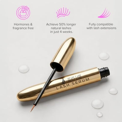 Stacy Lash Growth Serum – Eyebrow & Eyelash Enhancing Serum for Natural Lashes & Brows (0.17 fl oz / 5ml) Avelisse