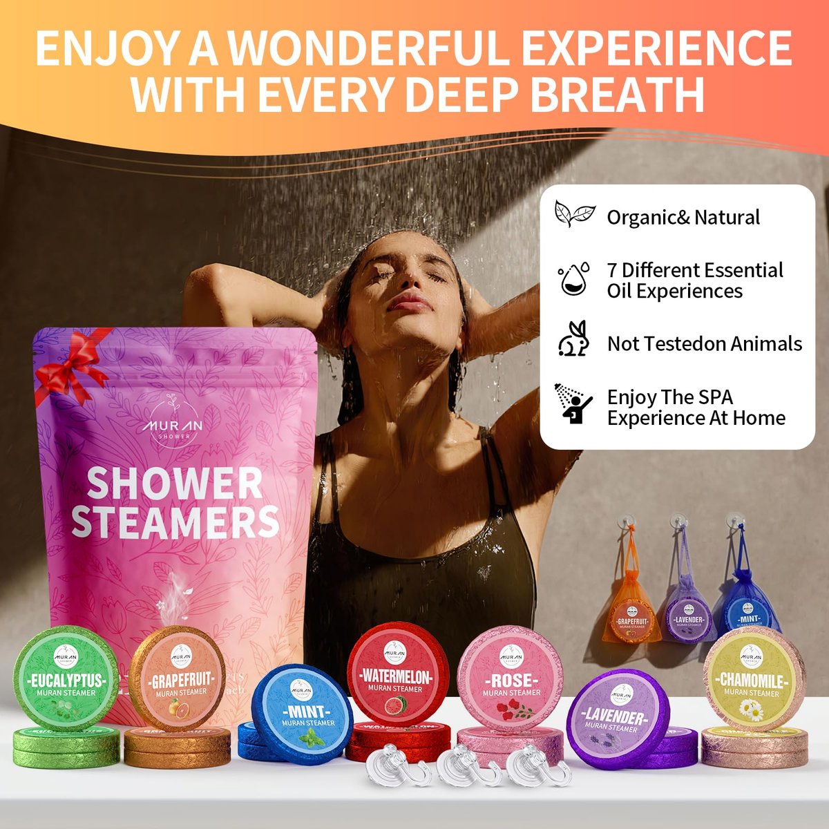 21-Pack Shower Steamers Aromatherapy – Eucalyptus, Rose, Lavender, Mint Essential Oil Shower Bombs – Birthday Gifts for Women, Mom, Him, Her Avelisse