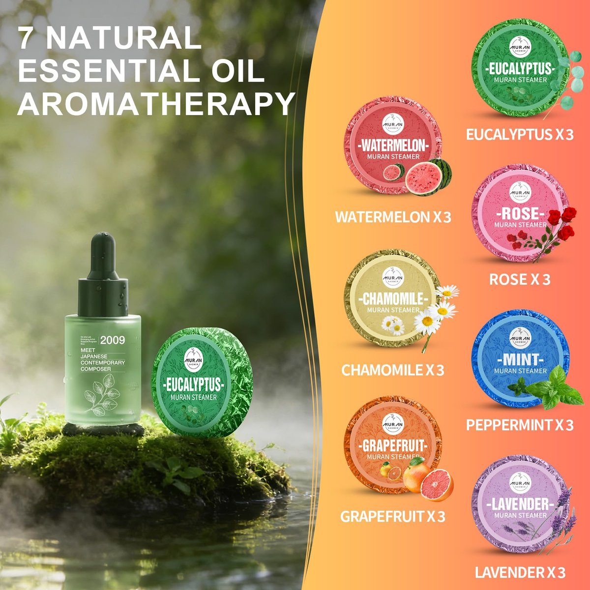 21-Pack Shower Steamers Aromatherapy – Eucalyptus, Rose, Lavender, Mint Essential Oil Shower Bombs – Birthday Gifts for Women, Mom, Him, Her Avelisse