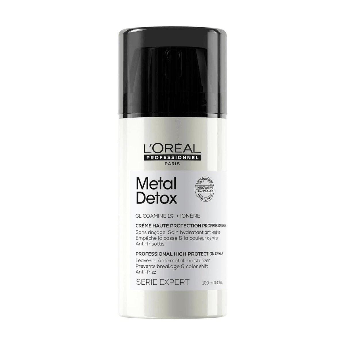 L'Oréal Professionnel Paris Metal Detox Smoothing Cream - Lightweight Leave-In Treatment for All Hair Types, Frizz Control & UV Protection, 3.4 Fl Oz Avelisse