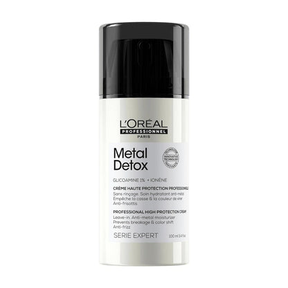 L'Oréal Professionnel Paris Metal Detox Smoothing Cream - Lightweight Leave-In Treatment for All Hair Types, Frizz Control & UV Protection, 3.4 Fl Oz Avelisse