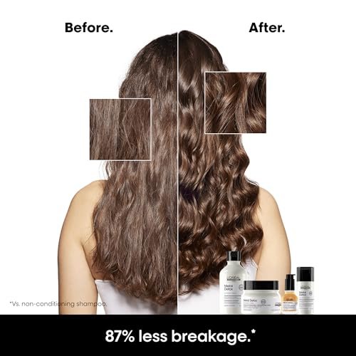 L'Oréal Professionnel Paris Metal Detox Smoothing Cream - Lightweight Leave-In Treatment for All Hair Types, Frizz Control & UV Protection, 3.4 Fl Oz Avelisse
