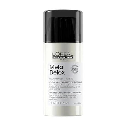 L'Oréal Professionnel Paris Metal Detox Smoothing Cream - Lightweight Leave-In Treatment for All Hair Types, Frizz Control & UV Protection, 3.4 Fl Oz Avelisse