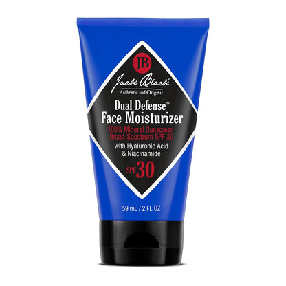 Jack Black Dual Defense Face Moisturizer SPF 30 – 100% Mineral Sunscreen for Men Avelisse