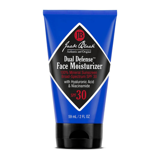 Jack Black Dual Defense Face Moisturizer SPF 30 – 100% Mineral Sunscreen for Men Avelisse