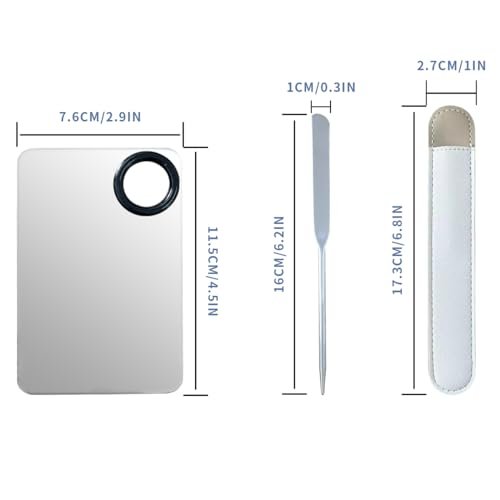 Professional Stainless Steel Makeup Spatula Set with Foundation Palette – Korean Beauty Tool for Flawless Application - görsel 11