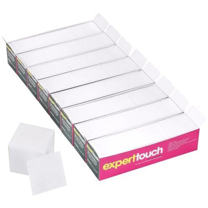 2600 Pcs Lint Free Nail Wipes for Gel Nail Disposable Nail Polish Remover Wipes Cotton Pads White, 8 Pack Avelisse
