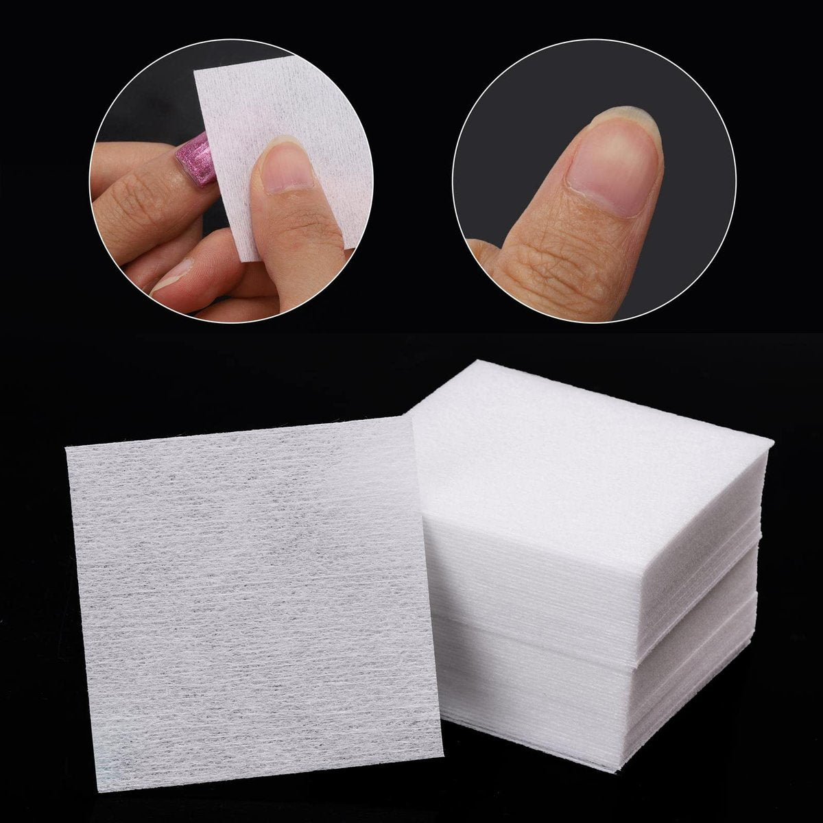 2600 Pcs Lint Free Nail Wipes for Gel Nail Disposable Nail Polish Remover Wipes Cotton Pads White, 8 Pack Avelisse