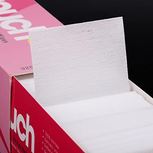 2600 Pcs Lint Free Nail Wipes for Gel Nail Disposable Nail Polish Remover Wipes Cotton Pads White, 8 Pack Avelisse