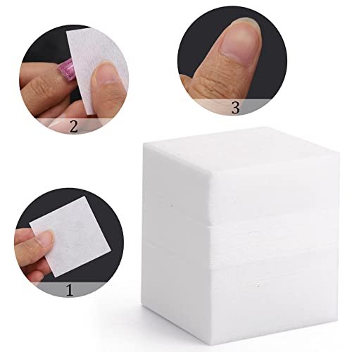 2600 Pcs Lint Free Nail Wipes for Gel Nail Disposable Nail Polish Remover Wipes Cotton Pads White, 8 Pack Avelisse