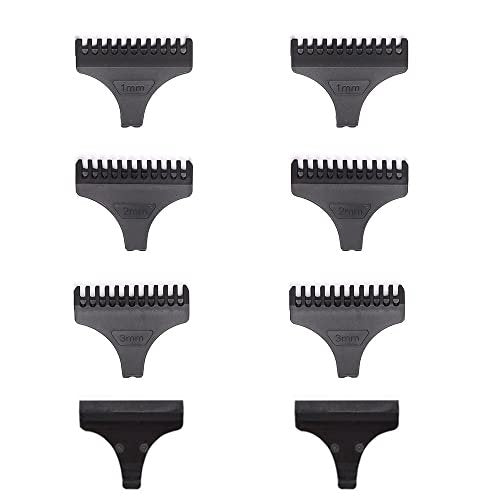 TorSor 8 Pack Hair Clipper Limit Comb Guide Set - 1MM, 2MM, 3MM Guides with Protection Guard Cover for T9 Vintage T-Blade Trimmers - görsel 2
