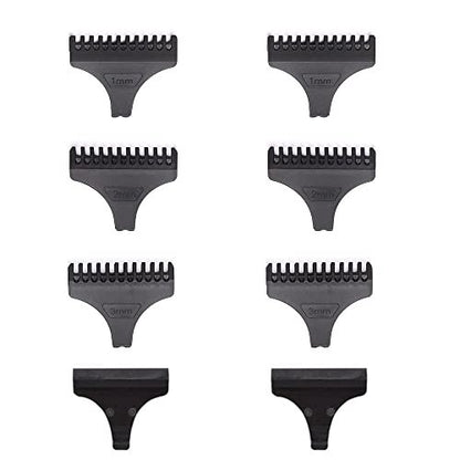 TorSor 8 Pack Hair Clipper Limit Comb Guide Set - 1MM, 2MM, 3MM Guides with Protection Guard Cover for T9 Vintage T-Blade Trimmers