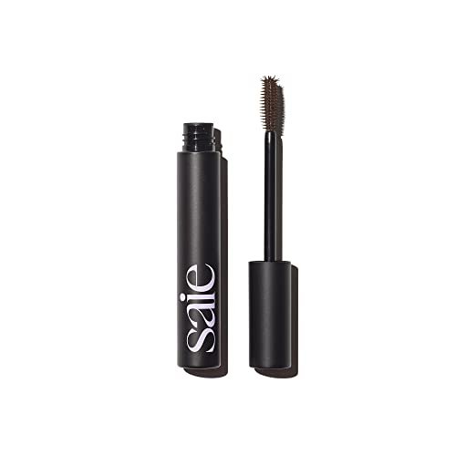 Saie Mascara 101 - Lash Lengthening Mascara for Thick, Bold, Lifted Lashes - Buildable Eye Makeup Formulated to Strengthen and Condition with Rich Nutrients - Brown (0.31 oz) Avelisse