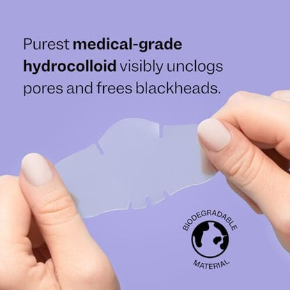 Peach Slices Nose Pore Patches – Overnight Blackhead Remover, Hydrocolloid Pore Strips, Vegan & Cruelty-Free Korean Skin Care (7 ct)