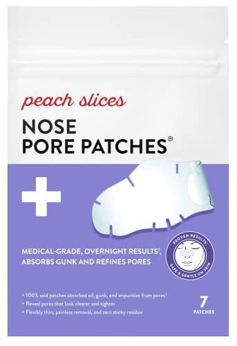 Peach Slices Nose Pore Patches – Overnight Blackhead Remover, Hydrocolloid Pore Strips, Vegan & Cruelty-Free Korean Skin Care (7 ct) - görsel 2