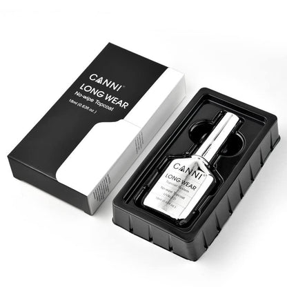 CANNI 18ml No Wipe Gel Top Coat – Scratch Resistant, High Gloss, Long Lasting Clear Top Coat for LED Lamps