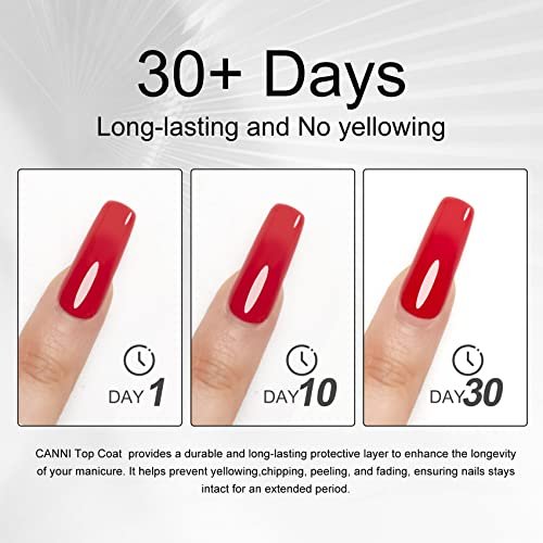 CANNI 18ml No Wipe Gel Top Coat – Scratch Resistant, High Gloss, Long Lasting Clear Top Coat for LED Lamps - görsel 12