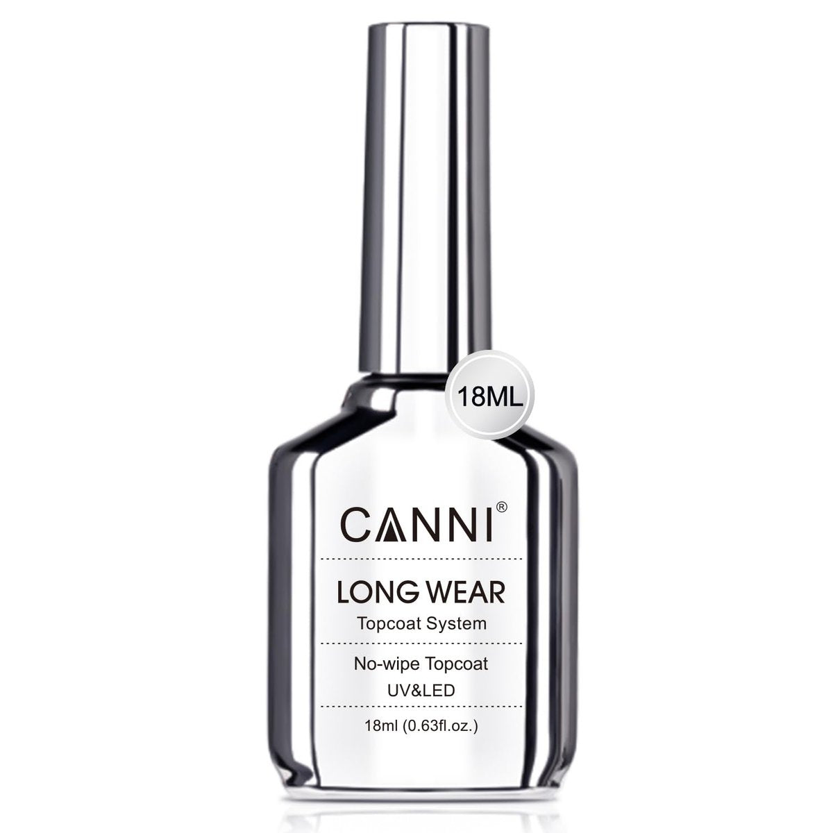 CANNI 18ml No Wipe Gel Top Coat – Scratch Resistant, High Gloss, Long Lasting Clear Top Coat for LED Lamps - görsel 1