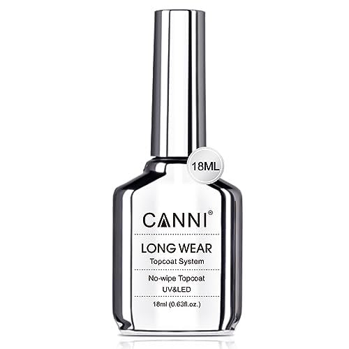 CANNI 18ml No Wipe Gel Top Coat – Scratch Resistant, High Gloss, Long Lasting Clear Top Coat for LED Lamps - görsel 2