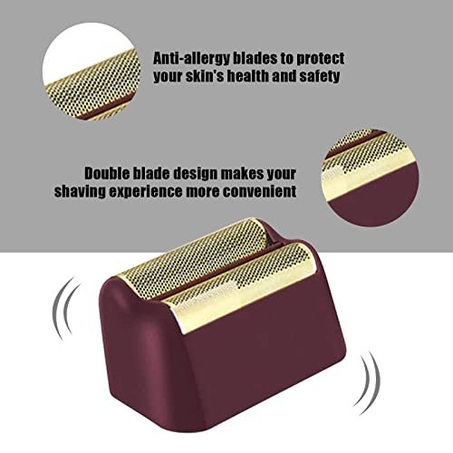VALLNEI Professional 5 Star Series Finale Shaver Replacement Foil and Cutter Bar Assembly Compatible with Wahl Shaver Foil 7031-100, 7043-100 Super Close Shaving Replacement Heads, Red, 2 Pack Avelisse