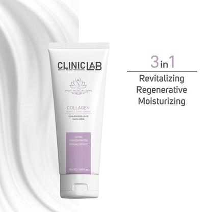 ClinicLab Collagen Cream for Face with Hyaluronic Acid & Vitamin E - Hydrating Daily Face Moisturizer for Women & Men, 1.69 fl oz
