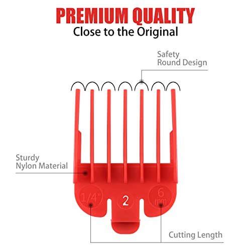 Professional Hair Clipper Guards Cutting Guides - 4 Color-Coded Combs Fit Most Wahl Clippers (#1/2, #1, #1.5, #2) - görsel 8