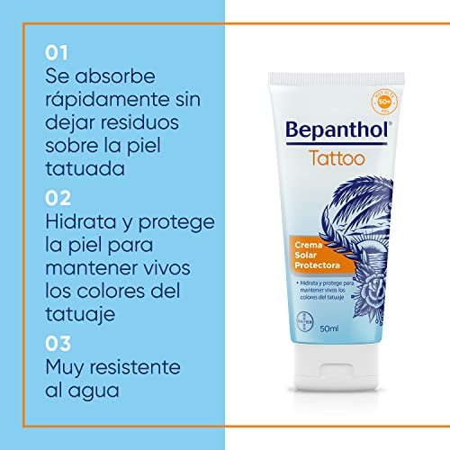 Bepanthol Tattoo Sun Cream SPF 50 - 50 ml | Sun Protection for Tattoos - görsel 10