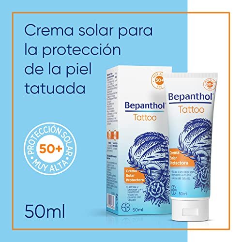 Bepanthol Tattoo Sun Cream SPF 50 - 50 ml | Sun Protection for Tattoos - görsel 6