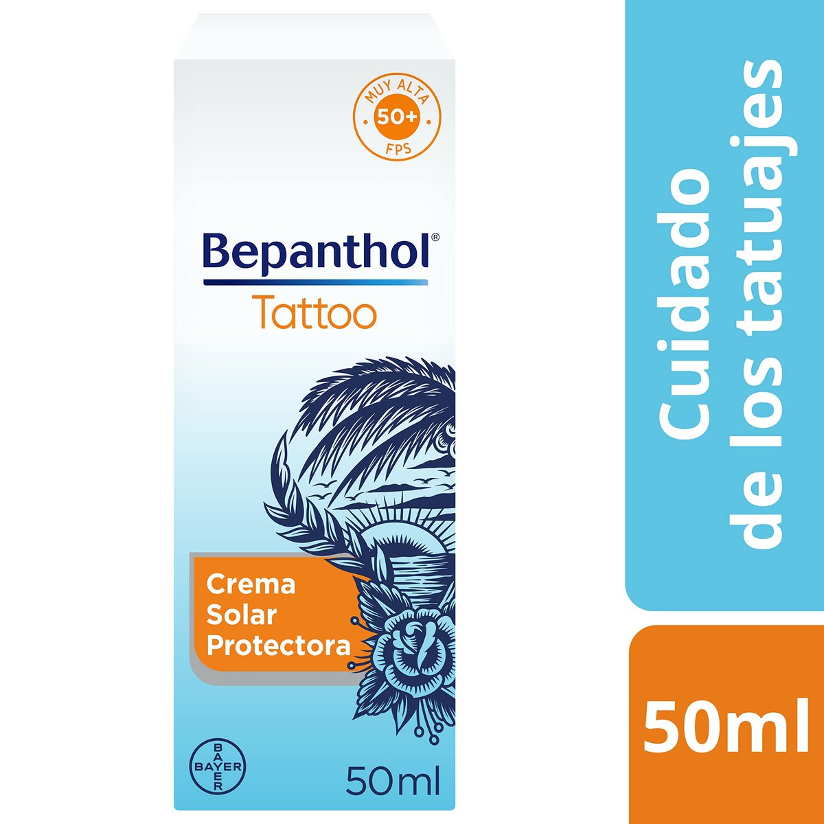 Bepanthol Tattoo Sun Cream SPF 50 - 50 ml | Sun Protection for Tattoos - görsel 3